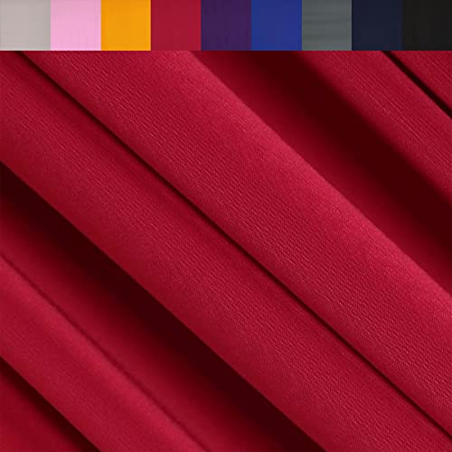 FabricLA ITY Knit Jersey Polyester Spandex Fabric by The Yard - 60" Inch Wide, 2-Way Stretch - Costumes & Dancewear - Red, 2 Continuous Yards