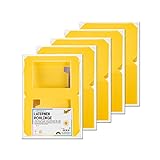 PARTY DISCOUNT NEU Laternen Rohlinge zum Stecken, 400g/m², Eckig: 13,5x13,5x18cm, 5 Stück, Gelb