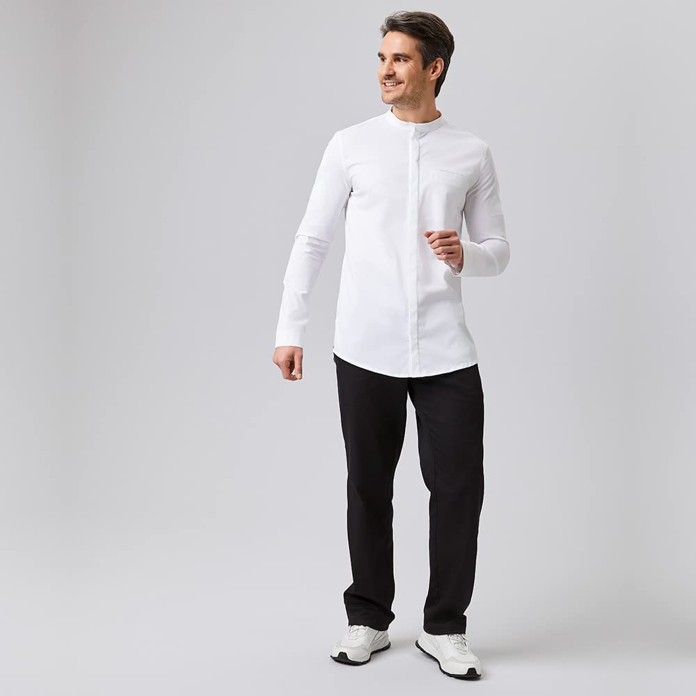 EXNER Funktions-Jacke, Kochjacke, Slim fit Stretch, Langarm, Baumwoll-Mischgewebe, lieferbar in Weiss, schwarz, grau und blau