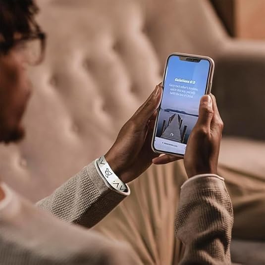 Daily Bible Verse Bracelet - Christian Faith bible bracelets with NFC Technology | Unique Devotional Gift for Believers | Share Love, Hope, and Faith,Spiritual Conversations Anytime Anywhere.2