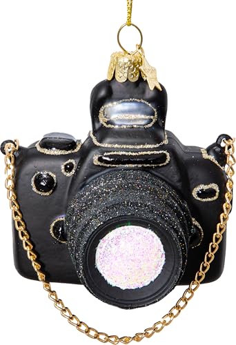 SIKORA Kamera besondere Weihnachtskugel Glas Christbaumschmuck Deko...