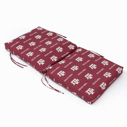Image of College Covers Everything Comfy Texas A&M Aggies 2 Piece Chair Cushion