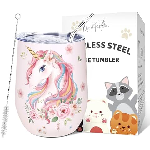 NymphFable 12oz Unicorn Insulated Tumbler Cover