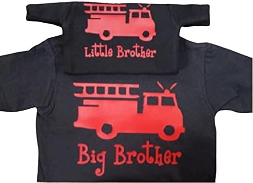 Fire truck matching brother set fire engine sibling set big little silbling truck