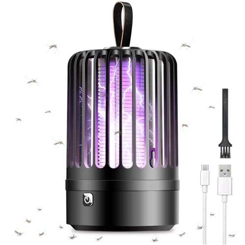 Lámpara antimosquitos, repelente de moscas eléctrico con luz nocturna, potente repelente de mosquitos, trampas para control de plagas para interiores y exteriores