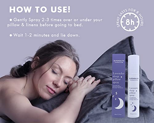 2 Life Health Lavender Pillow Spray - Sleep Spray For Pillows Provides Rest And Relaxation - Linen Spray For Bedding - Aromatherapy Room Spray Pillow Mist Sleep Spray - Deep Sleep Pillow Spray 80 Ml #TOP4