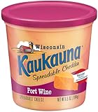 KAUKAUNA Wisconsin Port Wine Cheddar Spread 6.5 Ounce (Pack of 12)
