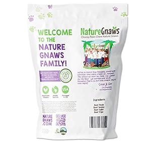 Nature Gnaws Variety Pack – Long Lasting Dog Chews for Dogs – Combo Pack of Bully Sticks, Beef Gullet and More – Dental Chews – Puppy Training Reward
