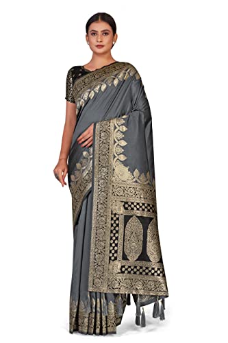Sari en soie mélangée femme Monjolika Fashion vêtement traditionnel indien chic