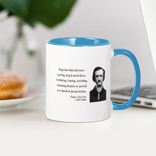 Taza de cerámica CafePress Edgar Allan Poe 11 oz miniatura 4