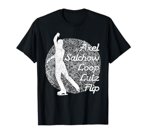 Figure Skating Jumps & Spins Funny Ice Lover Gift Maglietta