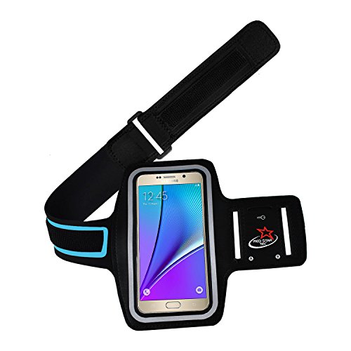 Samsung Galaxy Note 5 & Note 4 Compatible Running Armband with Extender Armband Strap by Red Star Tec