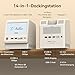 Wokyis M5 Retro-Dockingstation für Mac mini M4, 5-Zoll-HD-Display, 10-Gbps-M.2-NVMe-SSD-Gehäuse, SD/Micro-SD-Kartenleser 4.0, 4X USB-A, 1x USB-C (10 Gbps), 3,5-mm-Kopfhöreranschluss