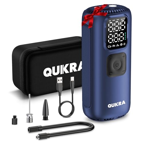 QUIKRA T22 Tire Inflator Protable Air Compressor, 3&times; Faster 160PSI Air Pump, Auto Cordless Tire...