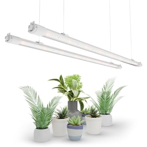 MARS HYDRO VG80, 4ft Led Grow Lights for Indoor Plants, 5000K Full Spectrum, 2x4 Coverage, IP65 Waterproof Linkable Under Canopy Plant Light Strip for Seedling Veg Flower (2x40W, 450W Equivalent) Cover