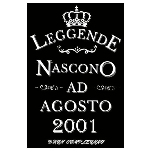 Le leggende nascono ad Agosto 2001: Idea Regalo di compleanno 22 anni per donne e uomini / Quaderno a righe, 100 pagine"