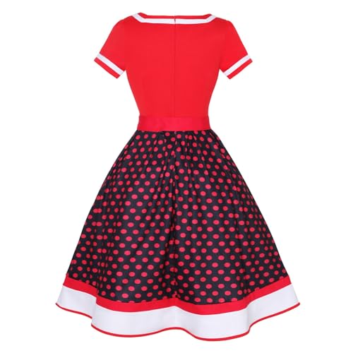 Robe rétro décontractée fluide ceinturée au style intemporel - 5