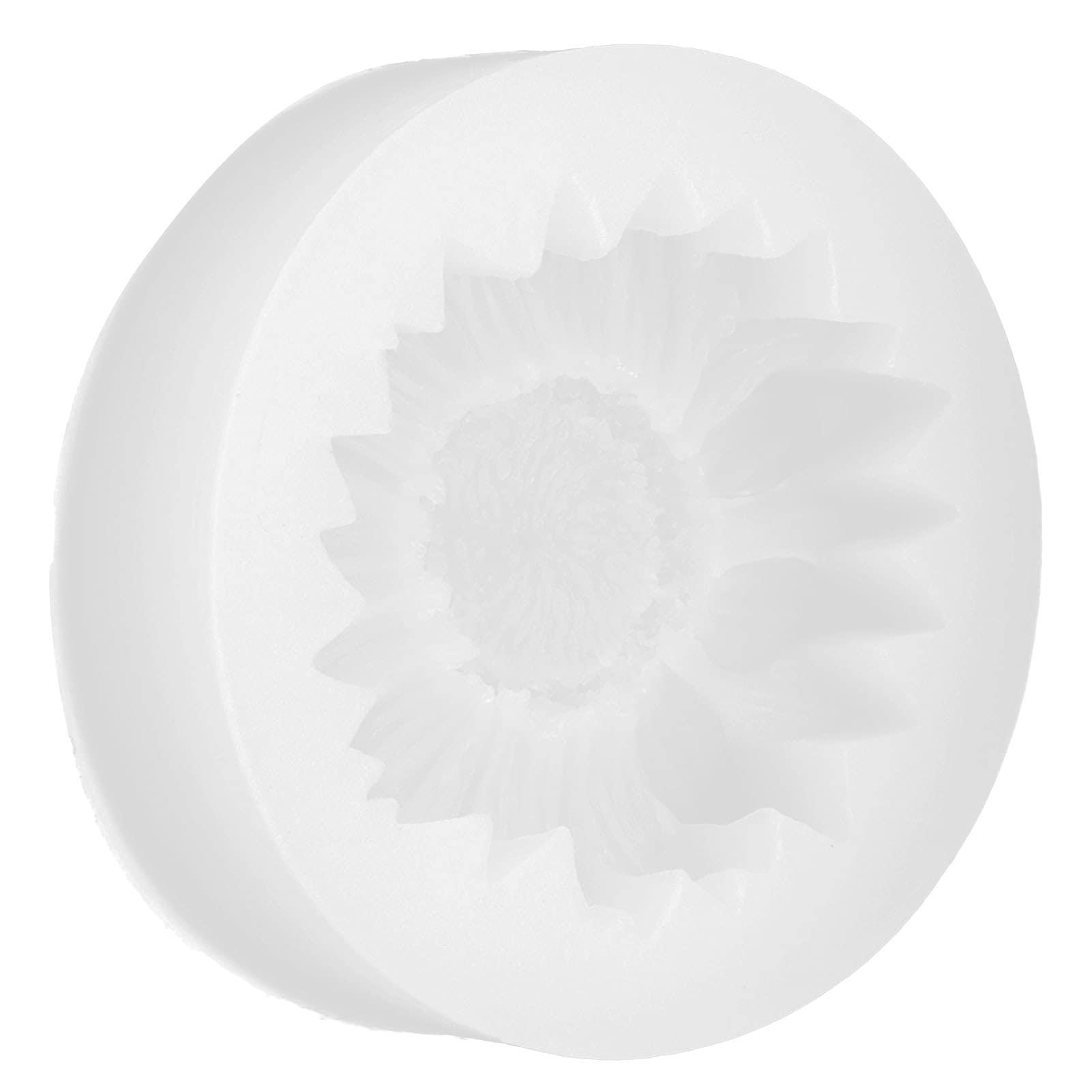 Ejoyous Forma do Słonecznika, Silikonowa Forma Kwiatowa do Kremówki i Czekolady, Biały Silikon Spożywczy, 40F 446F, Nieprzywierająca, Elastyczna na Tort na Baby Shower Cupcake Cukierki Glinka