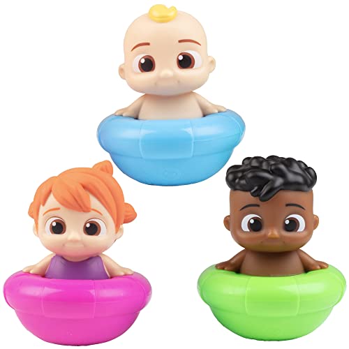 Image of CoComelon Floating Water Toy Set 3-Pack - JJ, Cody, YoYo Figures - Officially Licensed - for Bath Tub, Pool, Swimming - Holiday Christmas Stocking Stuffer Gift for Toddlers, Preschoolers & Kids 18mo+