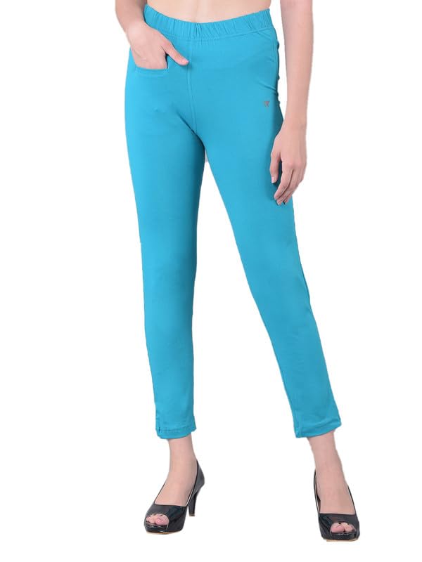 Image of Comfort Lady Women Cotton Blend Regular Fit for Casual,Formal and Daily Use Kurti Pants with Front Pocket