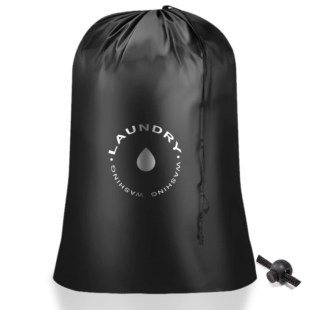AiQInu Laundry Bag with Cord Closure, Foldable Laundry Bag for Dormitory and Travel Laundry Room, 60 x 85 cm