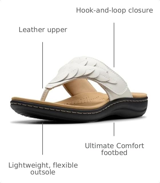 Image of Clarks Women's Laurieann Palm Flip-Flop