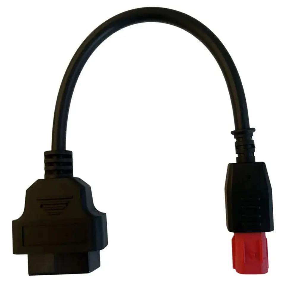Euro 5 su OBD2 - Cavo adattatore per moto diagnostica 6 poli a 16 pin, cavo canbus per dati dal vivo e lettura di codici di errore, Plug & Play
