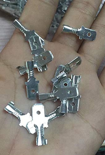 Davitu 2000 PCS 6.3mm BRASS Crimp Terminal Male Spade Connector