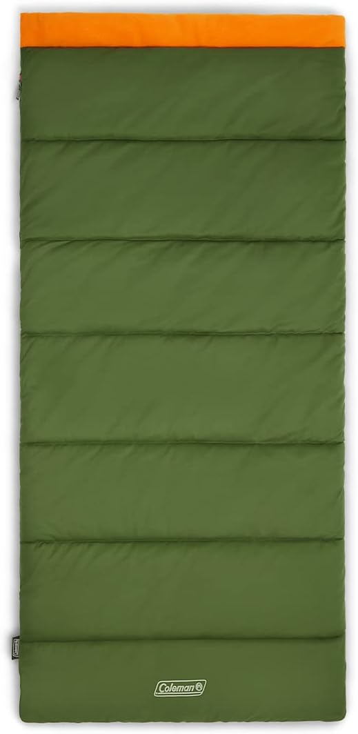 Big Game 0°F Big & Tall Sleeping Bag, Cold Weather Adult Sleeping Bag with Sherpa & Flannel Lining and 2-Way Zipper, Fits Campers up to 6'5"