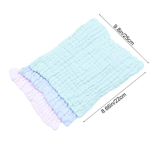 UPKOCH 5Pcs Face Towels Solid Saliva Bibs Multi Handkerchiefs Colors for Drooling Teething for Parents2