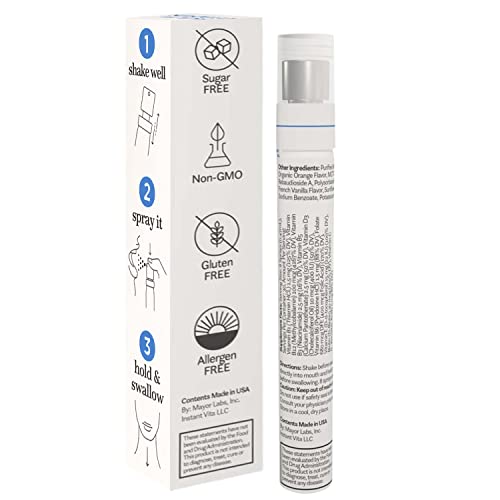 Instantvita Multivitamin For Men, Liquid Vitamin C, Vitamin D3, Vitamin E, B Complex Vitamins, Biotin, Portable Vitamin Spray (0.47 Oz), Vanilla Orange #TOP4