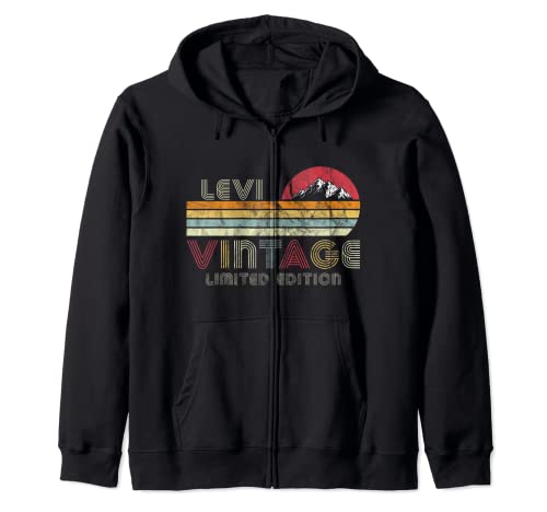 Levi Name Gifts Vintage Limited Edition Birthday Outfit Zip Hoodie