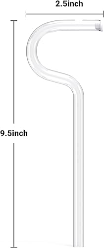 Miniatura 2 de Paja de vidrio reutilizable antiarrugas, diseño estilo flauta, popote de vidrio reutilizable, 2 popotes de labios para arrugas, transparente