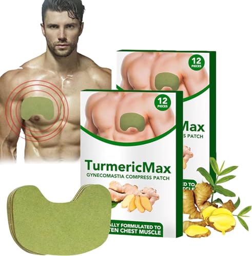 Turmericmax - Parche de compresión de ginecomastia, parche de jengibre para apretar la ginecomastia, parche de fusión de celulitis para ginecomastia, parche de jengibre para apretar el pecho, parche