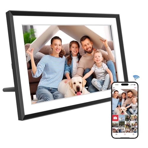 10 inch Digital Picture Frame- 1280x800 HD IPS Touch Screen Digital Photo Frame ，32GB Storage, Auto-Rotate, Wall Mount - Instant Sharing & Smart Slideshow via App - Gift for Mom/Dad/Weddings/Birthday