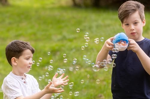 PUSTEFIX Mini Seifenblasenmaschine Hai I Seifenblasen Kinder Set I Bubble Spa&szlig; bei Kinderpartys & Geburtstagen
