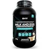 EAFIT Milk Egg 95 Micellaire 2,2kg - Vanille - Proteine de Caseine - Protéine musculation - Maintien masse musculaire - Assimilation lente - Marque Française - Anti-dopage - 73 portions