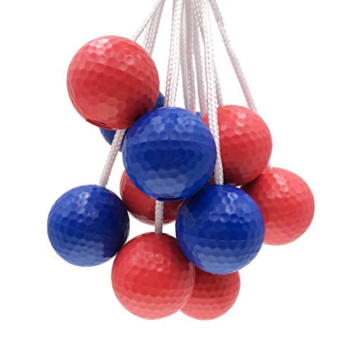 JAPER BEES Ladder Ball Replacement Balls Rubber Set-New Designed Soft Bolas Rubber Golf Ball Red-Blue