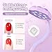 Beetles Gooseneck UV Nail Lamp - Meowgic GrapePurr Mini LED Nail Light with 3 Timer and Countdown Display Flash Cure Lamp for Gel Polish Nails Glue Builder Gel Smart Sensor Cordless Nails Dryer