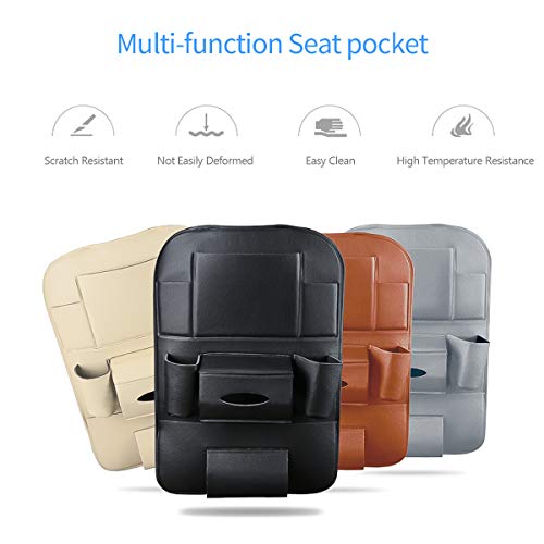 Ergocar 2 Packs Organizzatori per auto in pelle