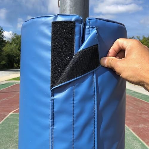 Rembourrage poteau basket-ball extérieur bleu 13cm contre les impacts de jeu