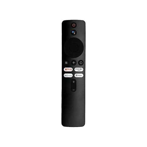 Xiaomi Mi Smart TV Remote Control with Google Assistant Voice Control Bluetooth Compatible with All Mi LED TV Models Includes Netflix and Prime Video Shortcut Buttons Black Replacement Remote