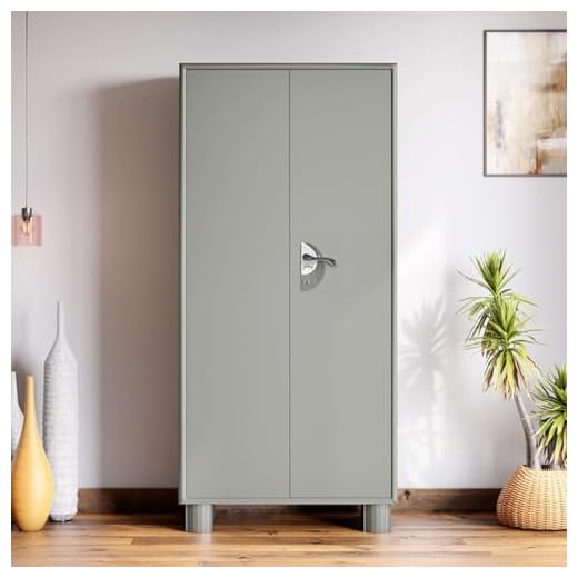 GODREJ INTERIO Storwel® M2 Alloy Steel Wardrobe/Almirah Prince Grey, 2 Doors