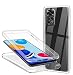 Produktbild Hülle für Xiaomi Redmi Note 11 Pro/Redmi Note 11 Pro 5G Handyhülle 360 Grad, Transparent Full Schutz Kratzfest Dünn Durchsichtige Case Silikon Schutzhülle, Hart PC Zurück + Weich TPU Vorderseite