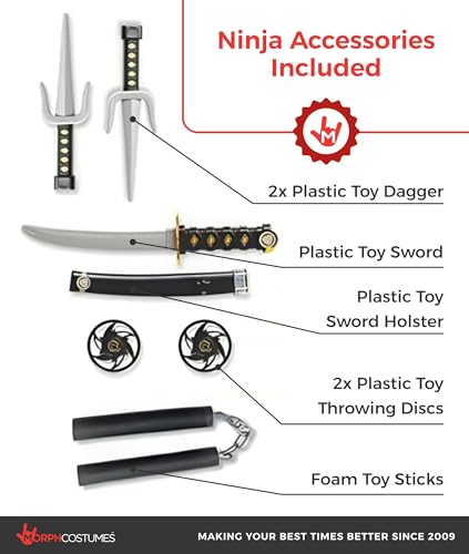 Disfraz Ninja para Niños Talla X-Large miniatura 3