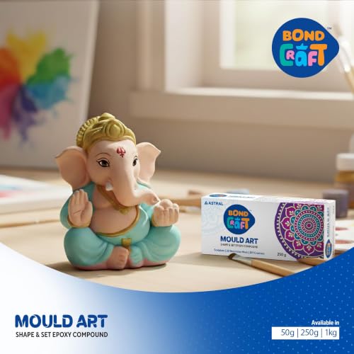 Image of Mould Art, 1Kg | (Pack of 2)| Air Dry Clay for Sculpting, 3D Art, Jewellery Making, Wall Hangings & DIY Projects | Durable & Easy to Use | For Artists, Students & Hobbyists