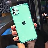 The Celly Plug iPhone 13 Neon Green Clear Color Premium Trending Shockproof Corner Raised Edge Shock Absorbent See Through Case - Cool iPhone 13 Designer Protective Case (Green)