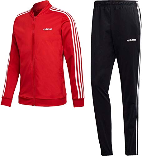 adidas MTS B2BAS 3S C Tracksuit, Hombre, Scarlet/Black/White, L