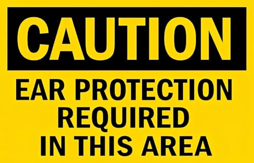 Ear Required Caution Warning Metal Sign 8x12 Inch