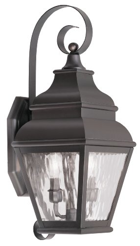 Livex Lighting 2602-07 Exeter 2-Light Outdoor Wall Lantern, Bronze